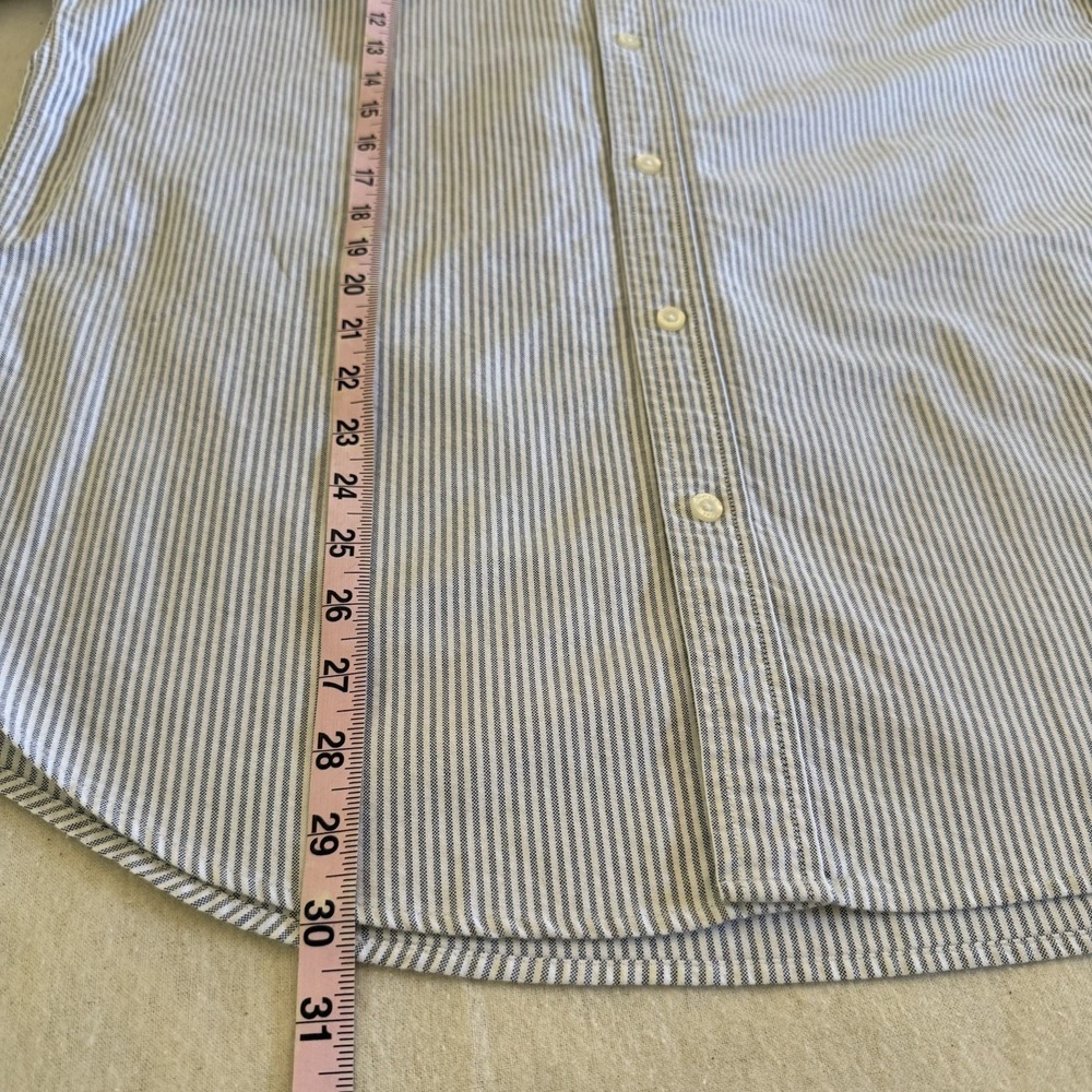 Vineyard Vines Whale Shirt Men's Large‎ Charcoal Pinstripes Button Down Casual - Picture 10 of 10